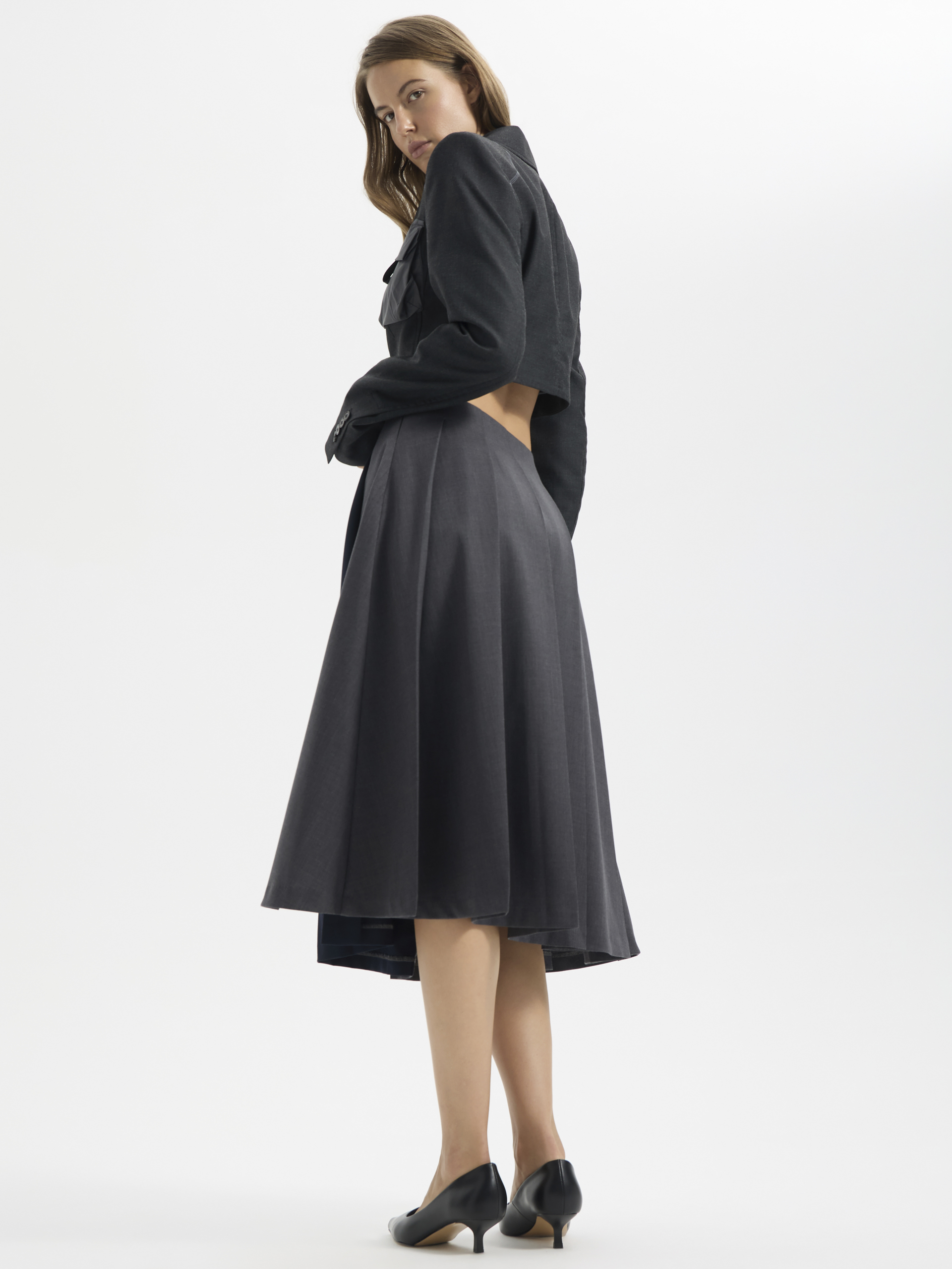 Юбка миди в складку