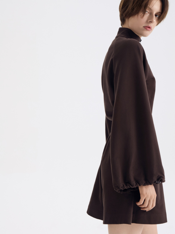 Анорак с фиксаторами (Размер: L, Цвет: Коричневый)