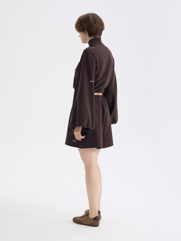 Анорак с фиксаторами (Размер: L, Цвет: Коричневый)