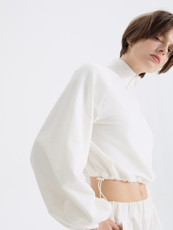 Анорак с фиксаторами белый (Размер: L, Цвет: Белый)