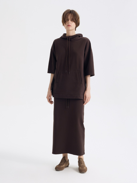 Юбка макси (Размер: S, Цвет: Коричневый)