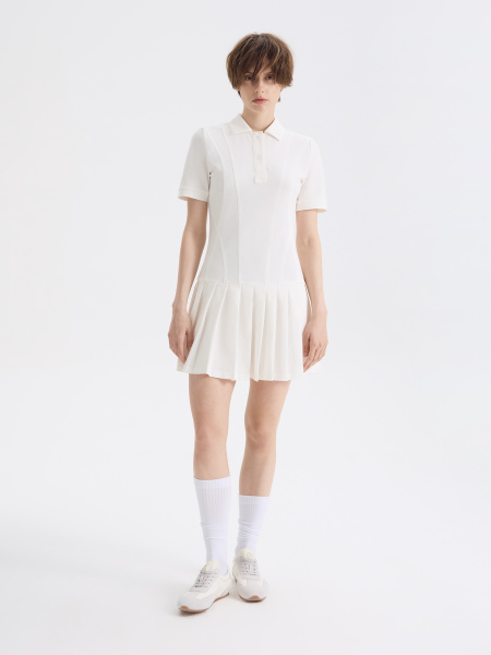 Платье Поло (Размер: XS, Цвет: Белый)