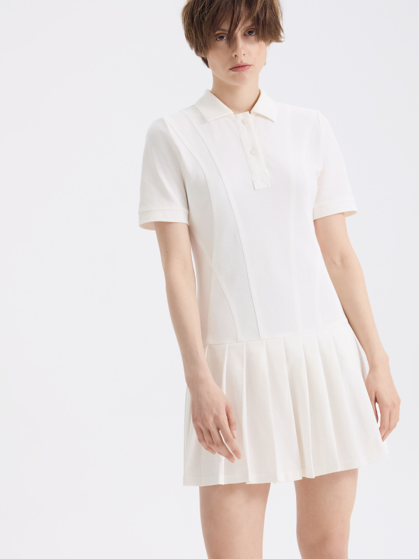 Платье Поло (Размер: L, Цвет: Белый)