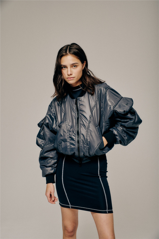 Бомбер серый (Размер: XS, Цвет: Серый)