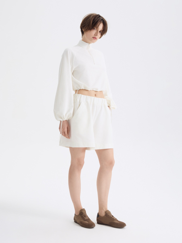 Анорак с фиксаторами белый (Размер: L, Цвет: Белый)