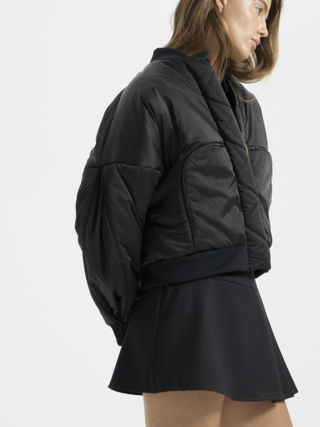 Бомбер утепленный (Размер: S, Цвет: Черный)