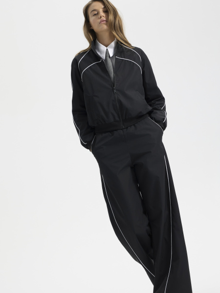 Брюки спортивные с кантом (Размер: XS, Цвет: Черный)