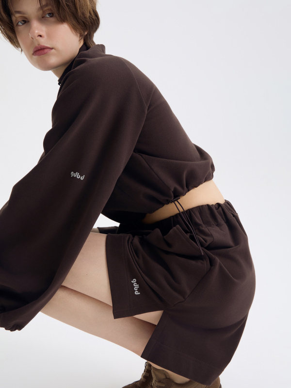 Анорак с фиксаторами (Размер: L, Цвет: Коричневый)