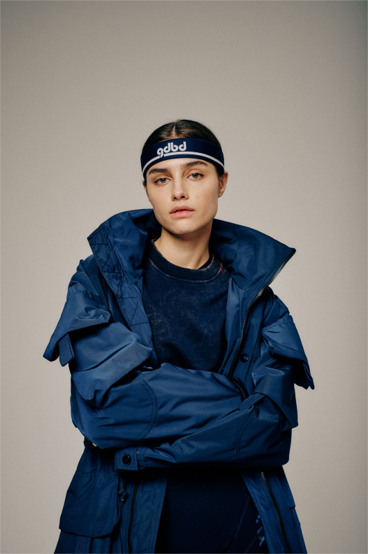 Парка удлиненная синяя (Размер: L, Цвет: Синий)