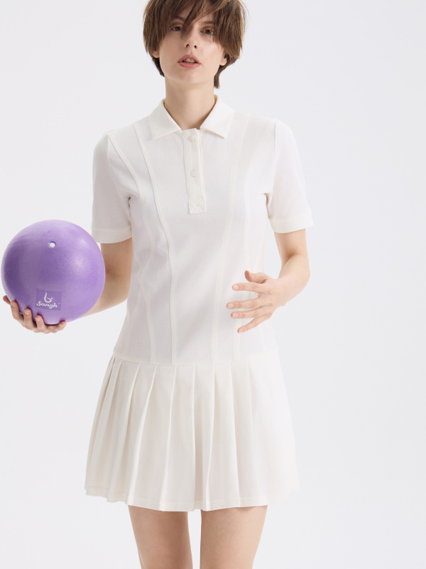 Платье Поло (Размер: L, Цвет: Белый)