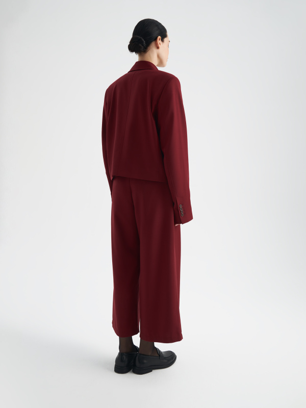 Жакет укороченный из шерсти Bordo (Размер: L, Цвет: Бордовый)